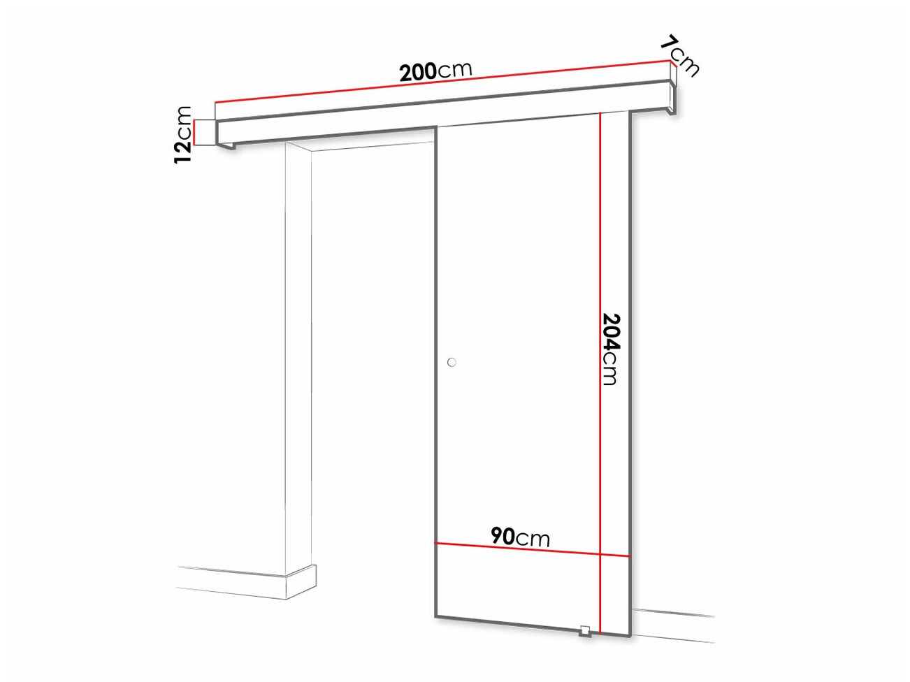 Puerta corredera Hartford 449 (Negro)
