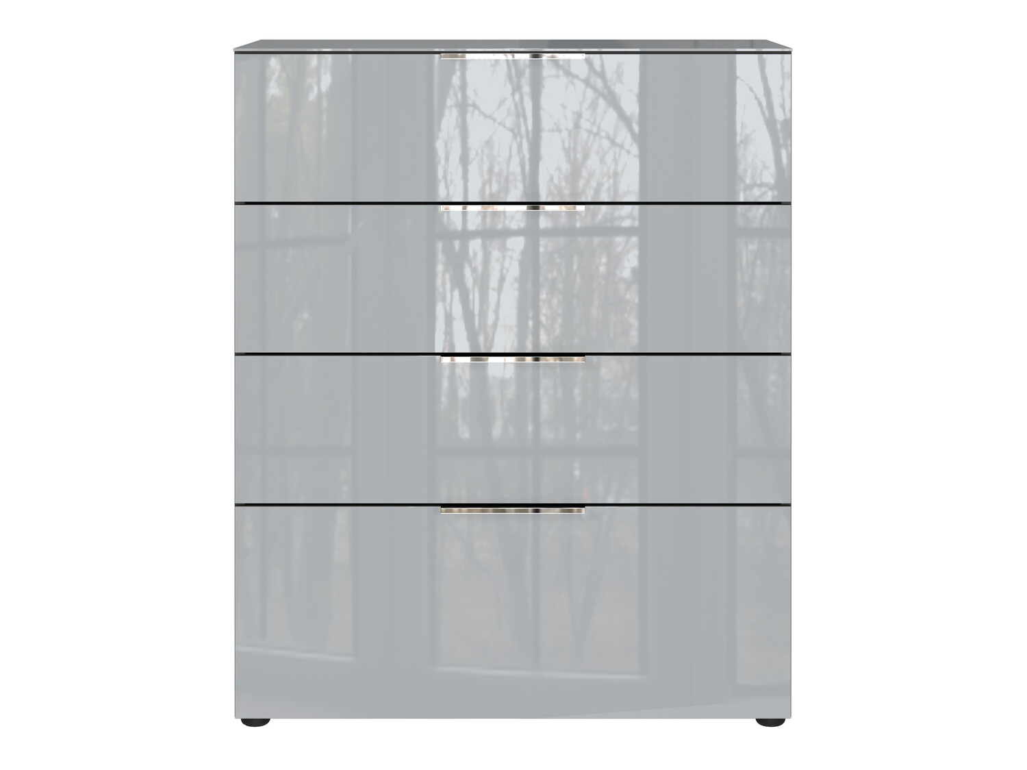 Cómoda Sacramento 299 (Grafito + Gris brillante)