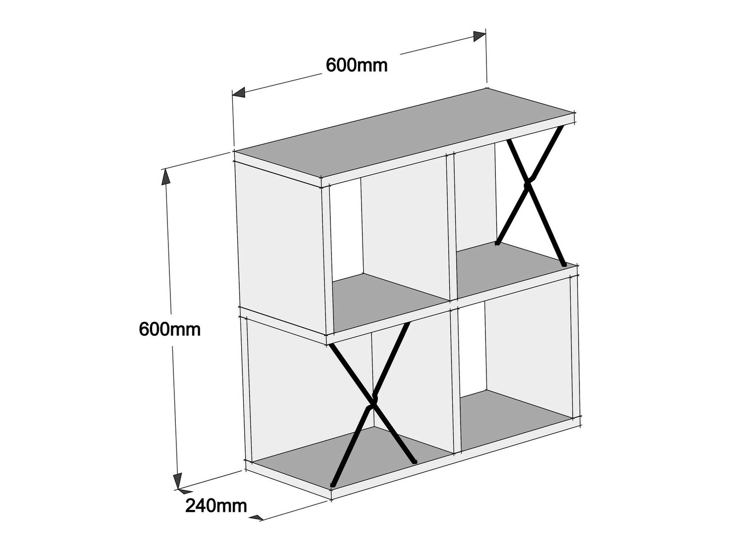 Estantería de pared Kailua 137 (Blanco)