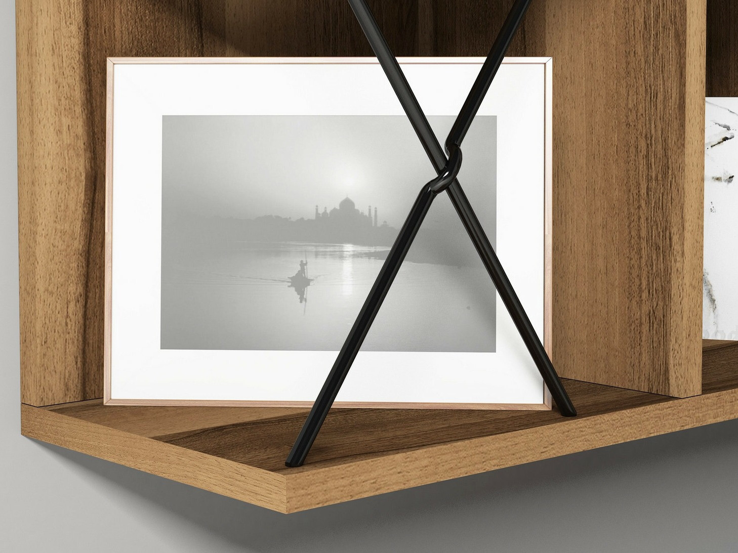 Estantería de pared Kailua 137 (Nuez)