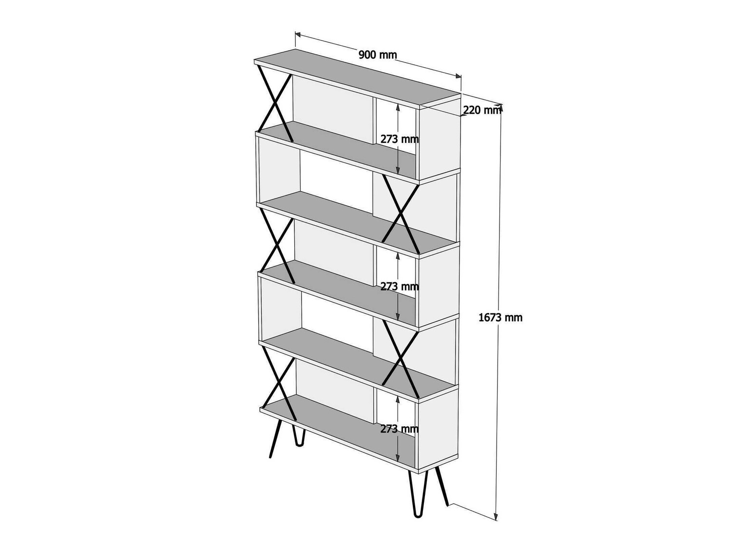 Estantería Kailua 138 (Roble)