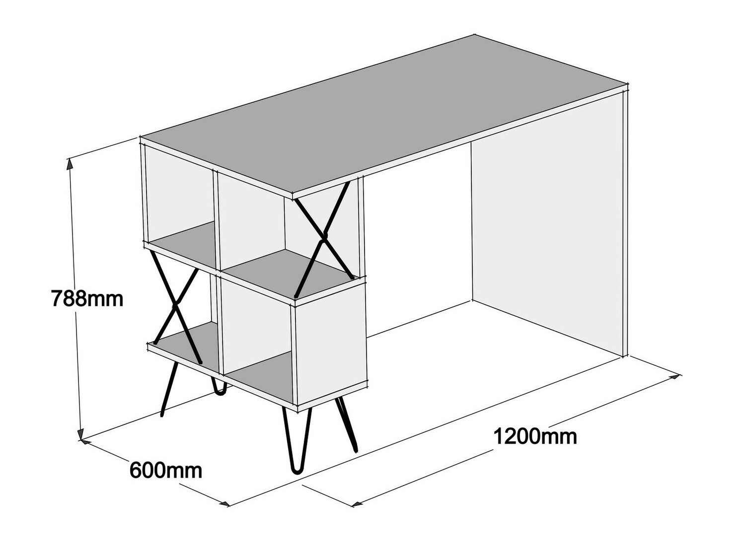 Mesa de oficina Kailua 139 (Roble)