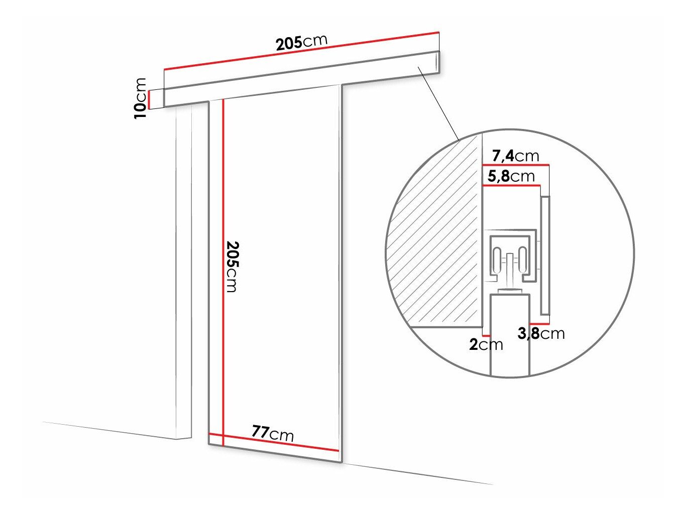 Puerta corredera Closico Fundus IV (Roble Sonoma)