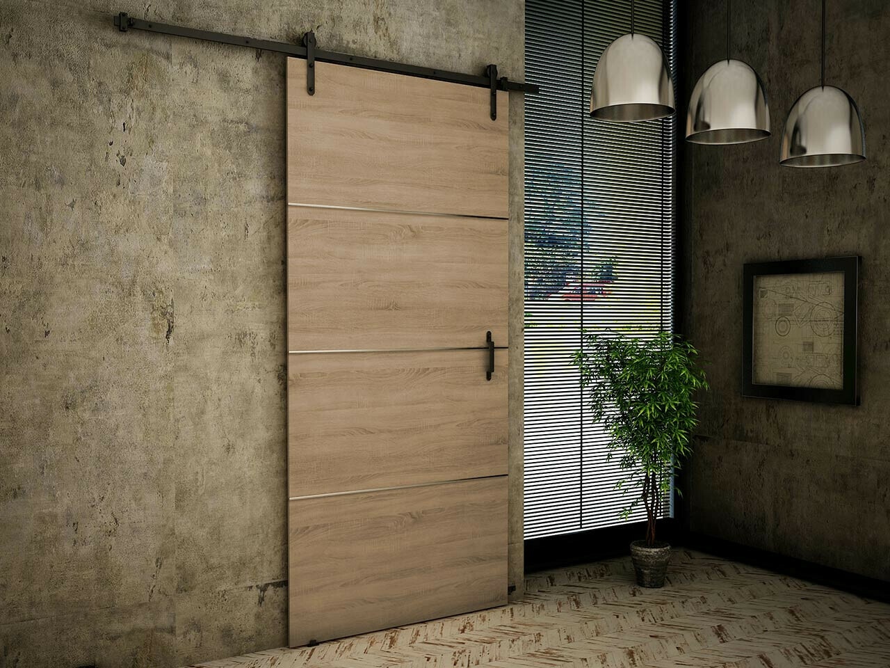 Puerta corredera Dover 154 (Roble Sonoma)