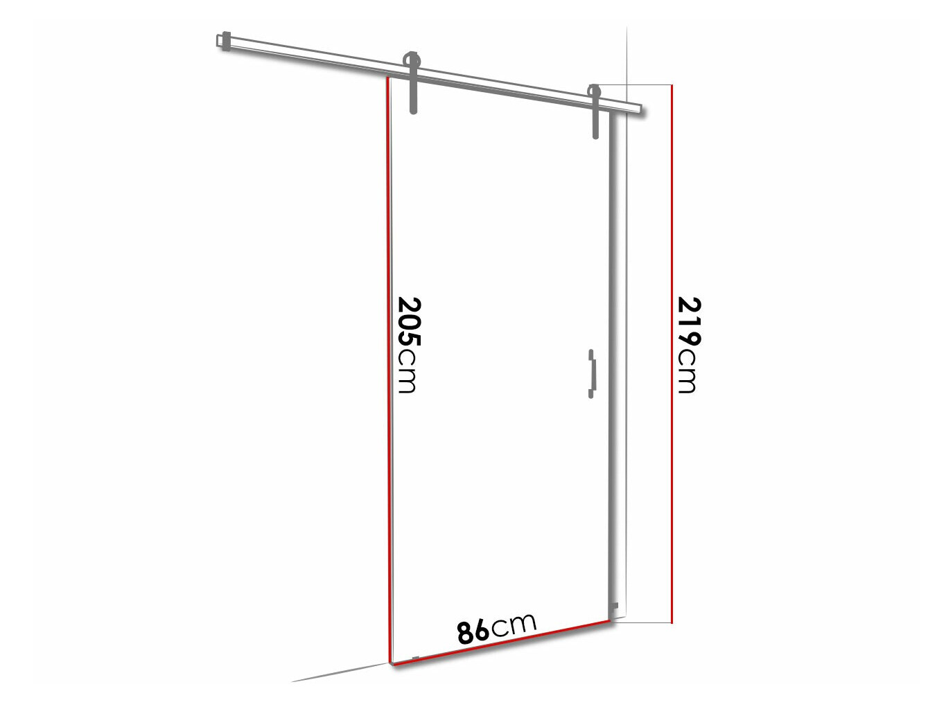 Puerta corredera Dover 156 (Antracita + Negro)