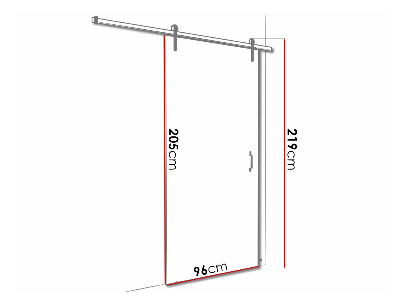 Puerta corredera Dover 157 (Roble Sonoma + Negro)