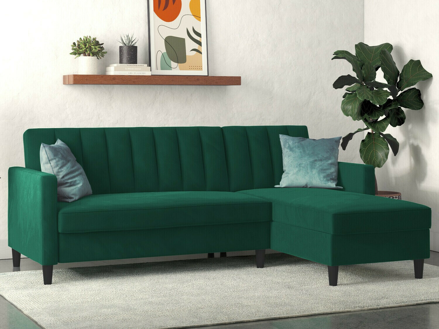 Sofá rinconero Tulsa 583 (Verde)