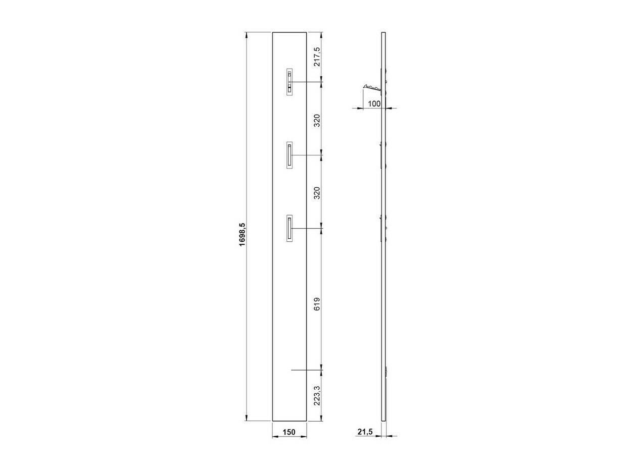 Perchero Cirsale 100 (Grafito)
