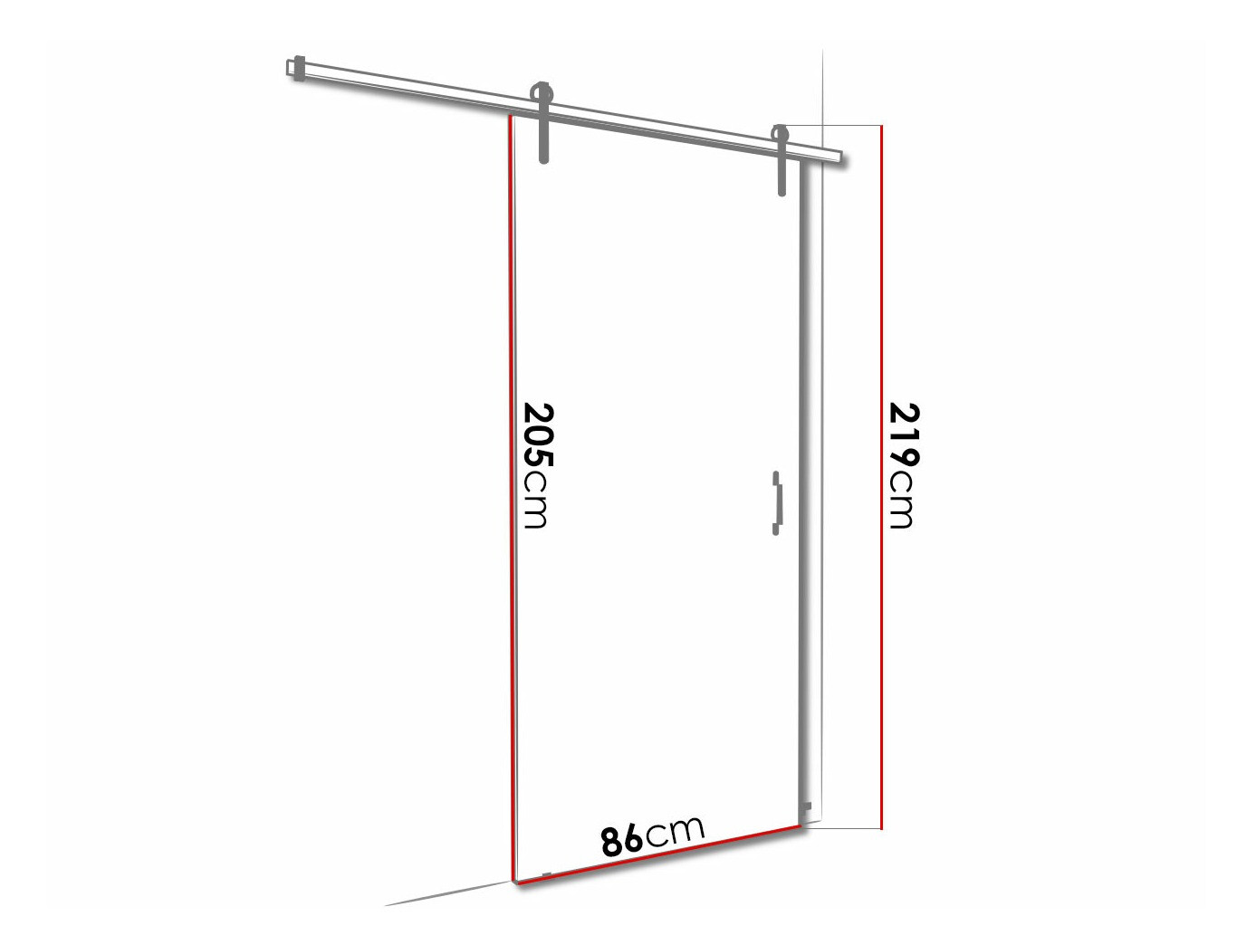 Puerta corredera Dover 159 (Antracita + Negro)