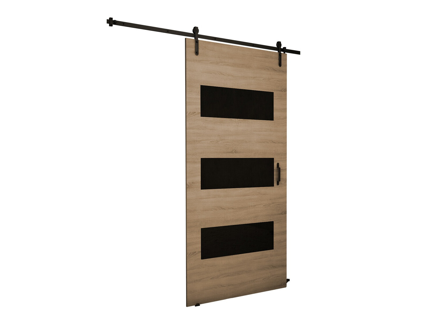 Puerta corredera Dover 159 (Roble Sonoma + Negro)