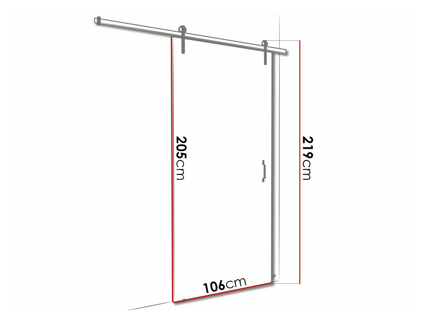 Puerta corredera Dover 161 (Antracita + Negro)