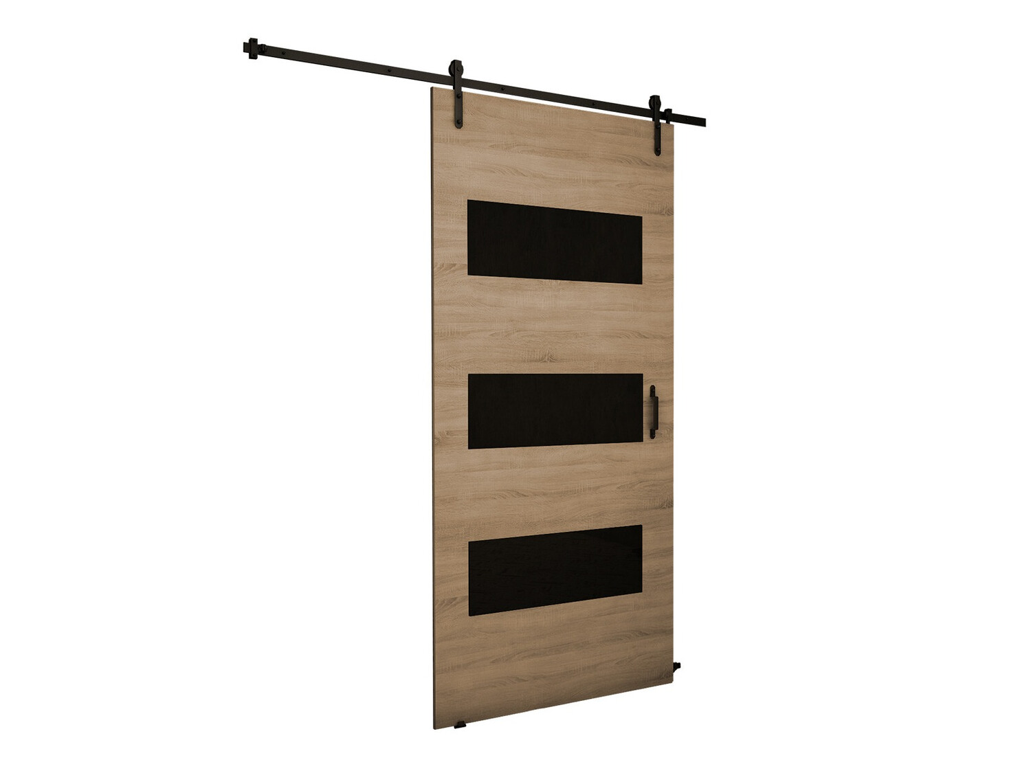 Puerta corredera Dover 161 (Roble Sonoma + Negro)