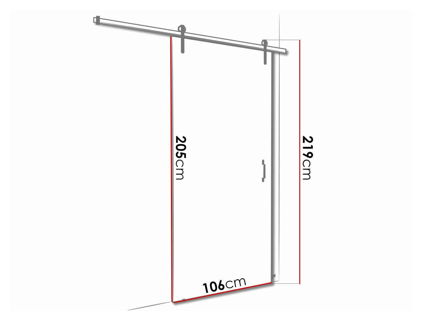 Puerta corredera Dover 161 (Roble Sonoma + Negro)