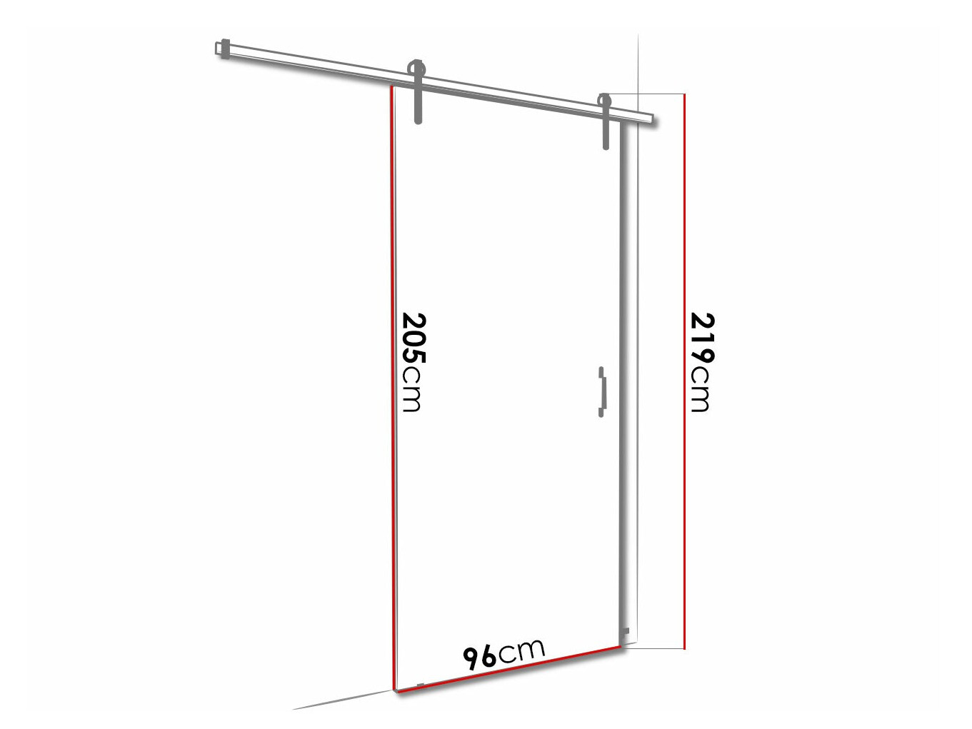 Puerta corredera Dover 163 (Antracita + Negro)
