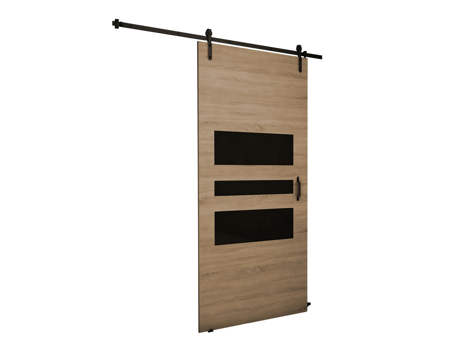Puerta corredera Dover 164 (Roble Sonoma + Negro)