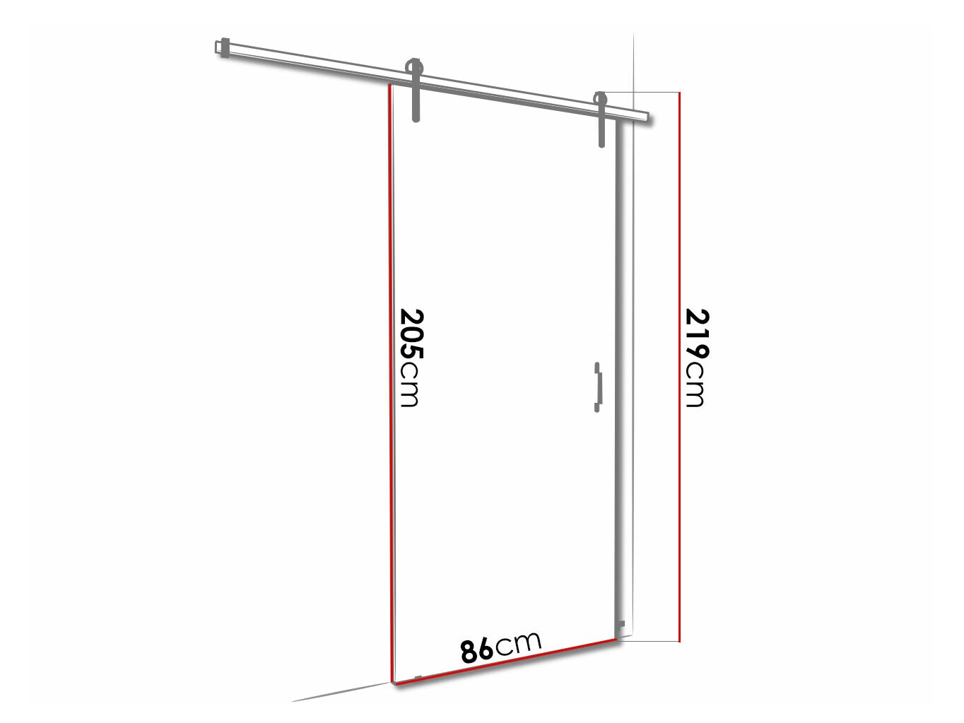 Puerta corredera Dover 165 (Roble Sonoma)