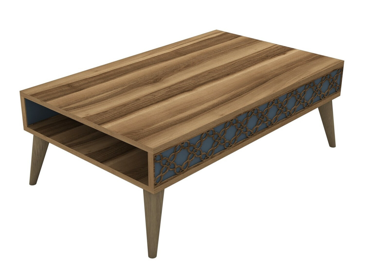 Mesa de centro Kailua 159 (Nuez + Azul)