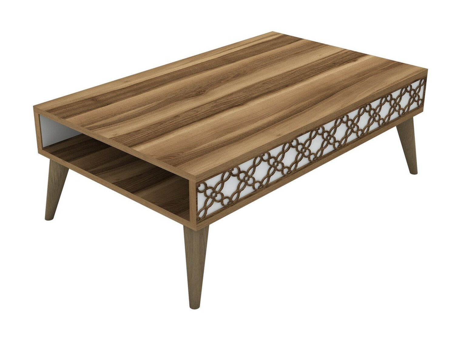 Mesa de centro Kailua 159 (Nuez + Blanco)