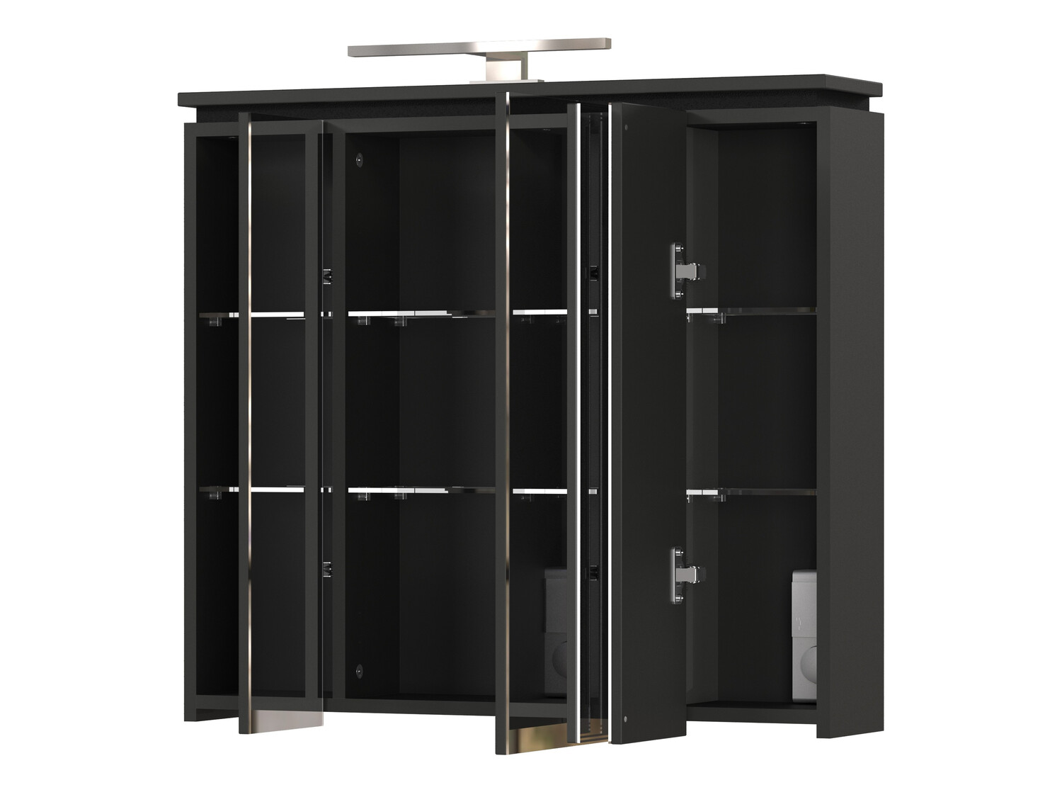 Mueble para baño con espejo Larsalu 104 (Grafito)