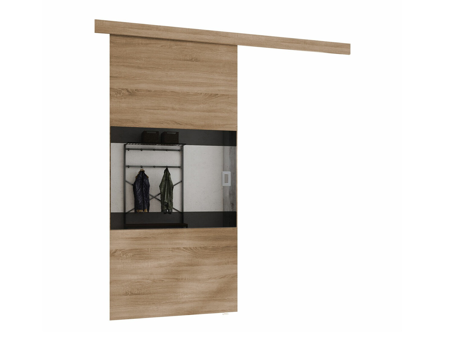 Puerta corredera Dover 174 (Roble Sonoma + Negro)