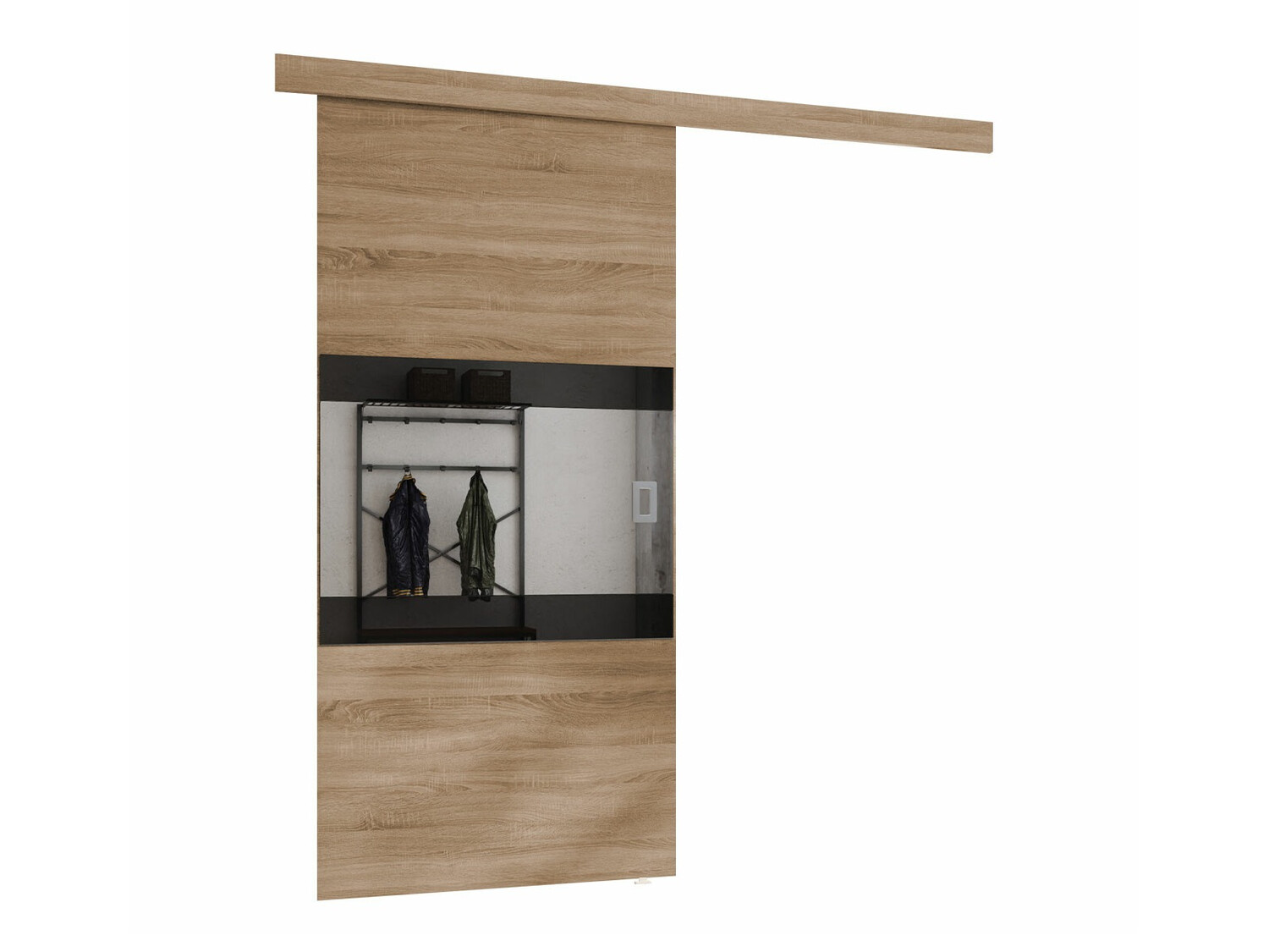 Puerta corredera Dover 175 (Roble Sonoma + Negro)