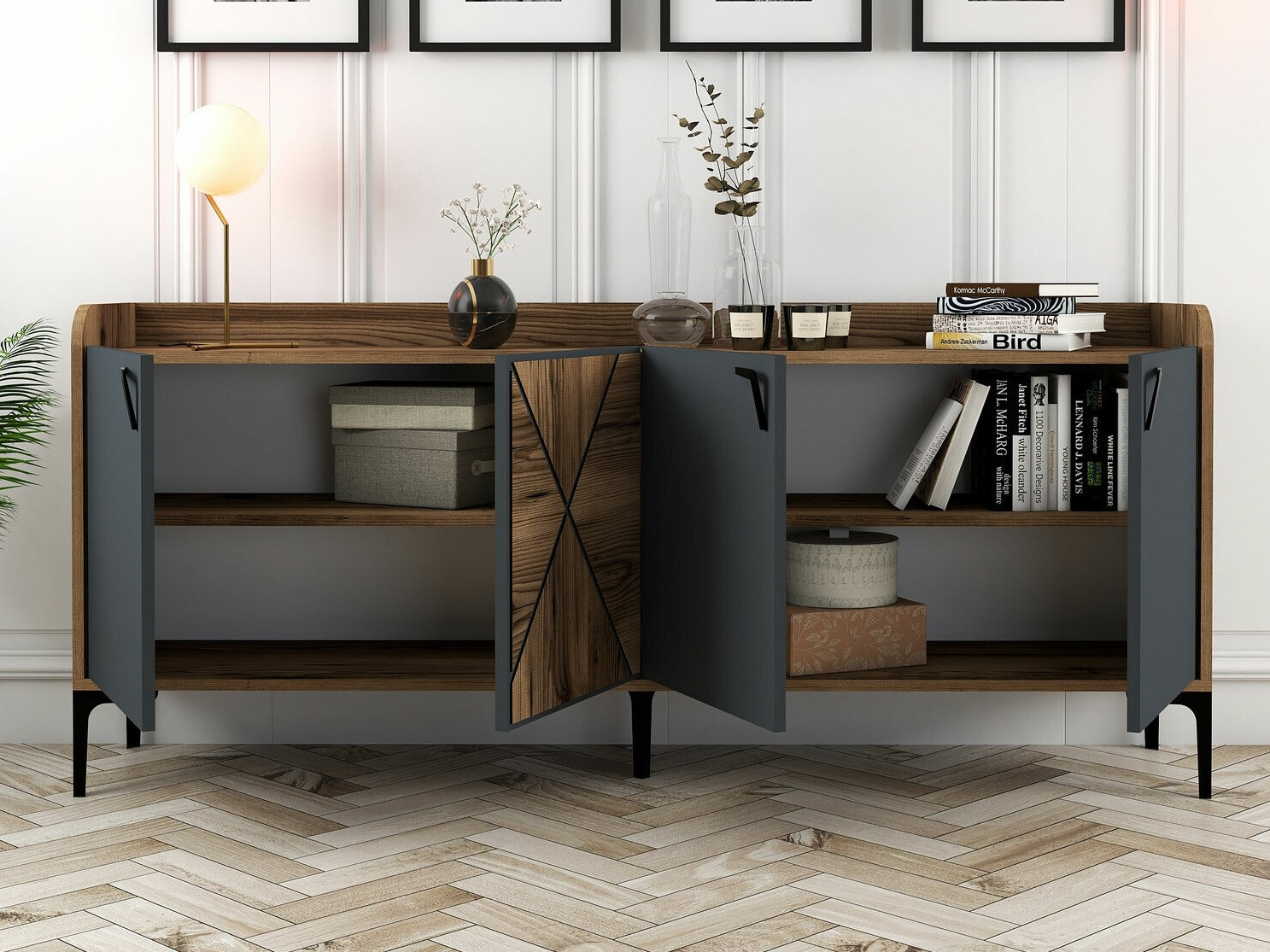 Aparador Kailua 172 (Antracita + Nuez)