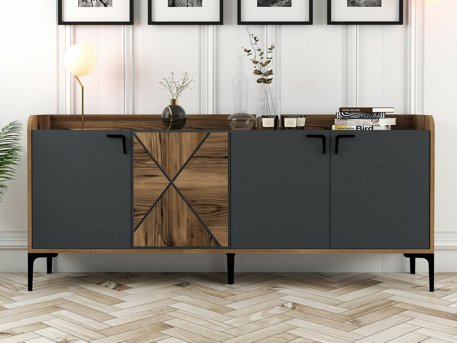 Aparador Kailua 172 (Antracita + Nuez)