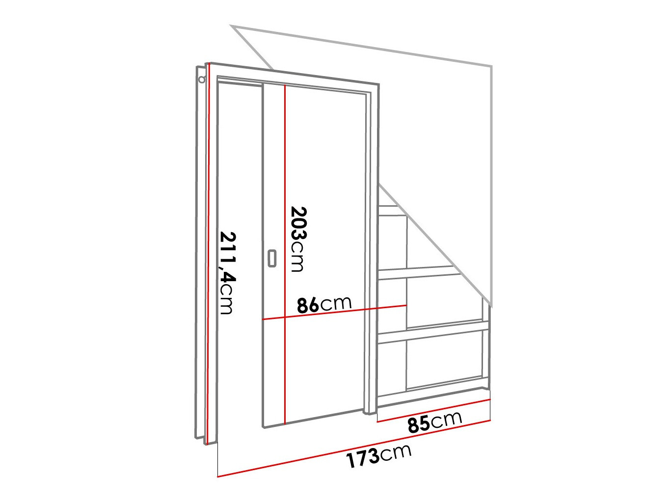 Puerta corredera Dover 183 (Blanco)