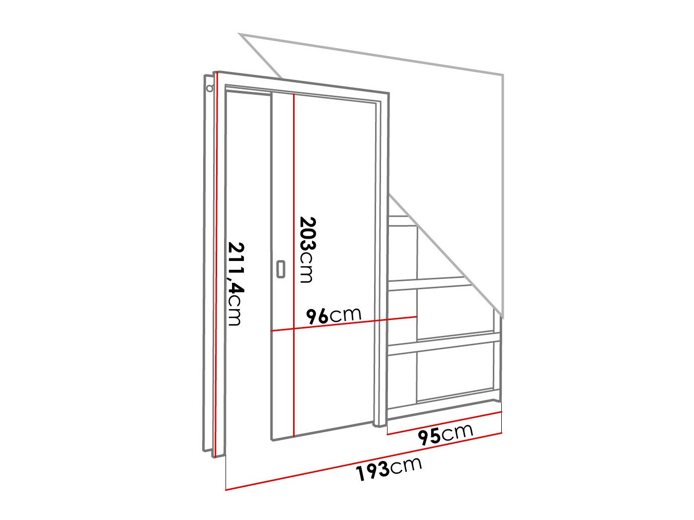 Puerta corredera Dover 184 (Roble Sonoma)