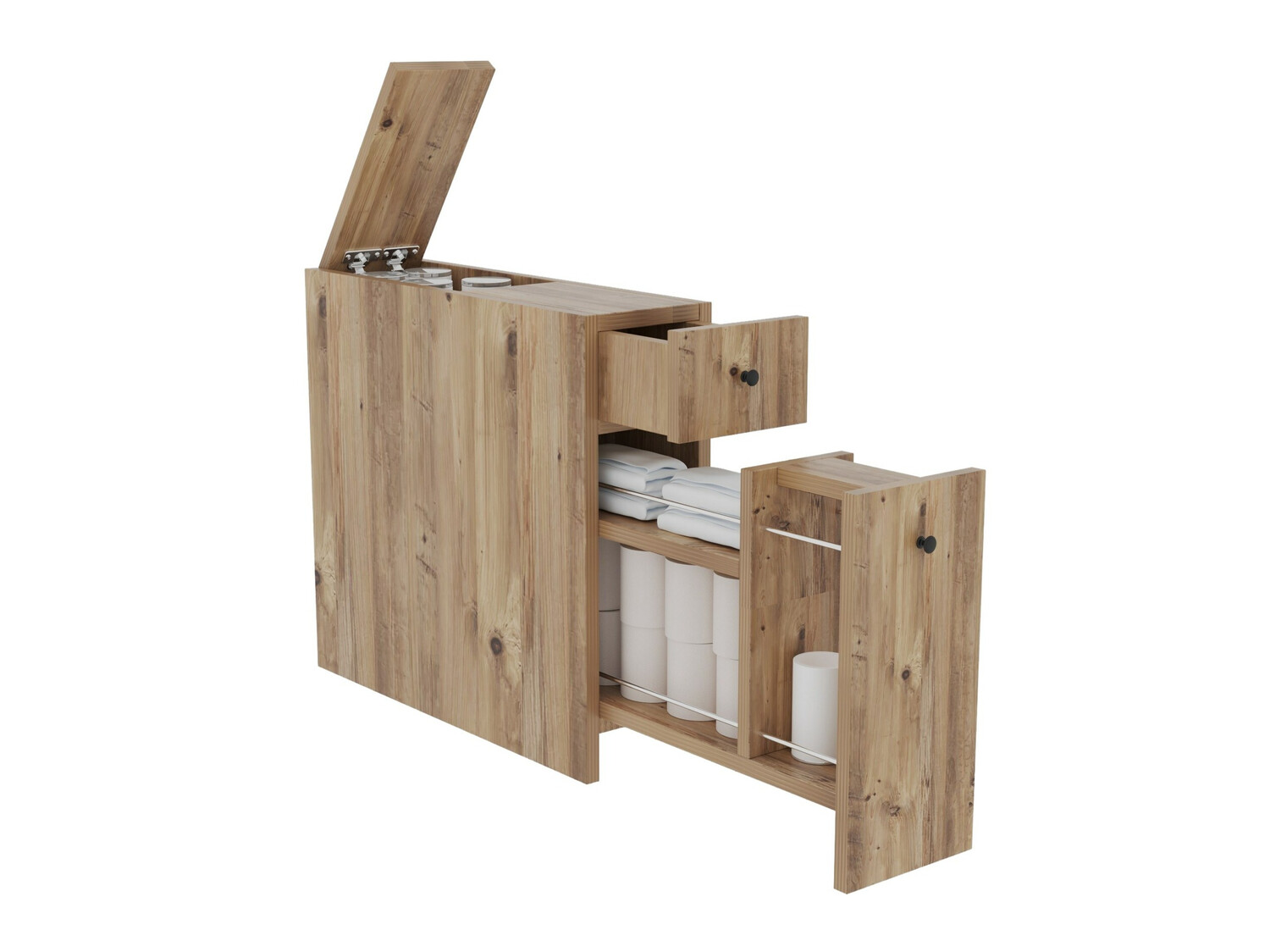 Armario de pie para baño Kailua 183 (Roble)