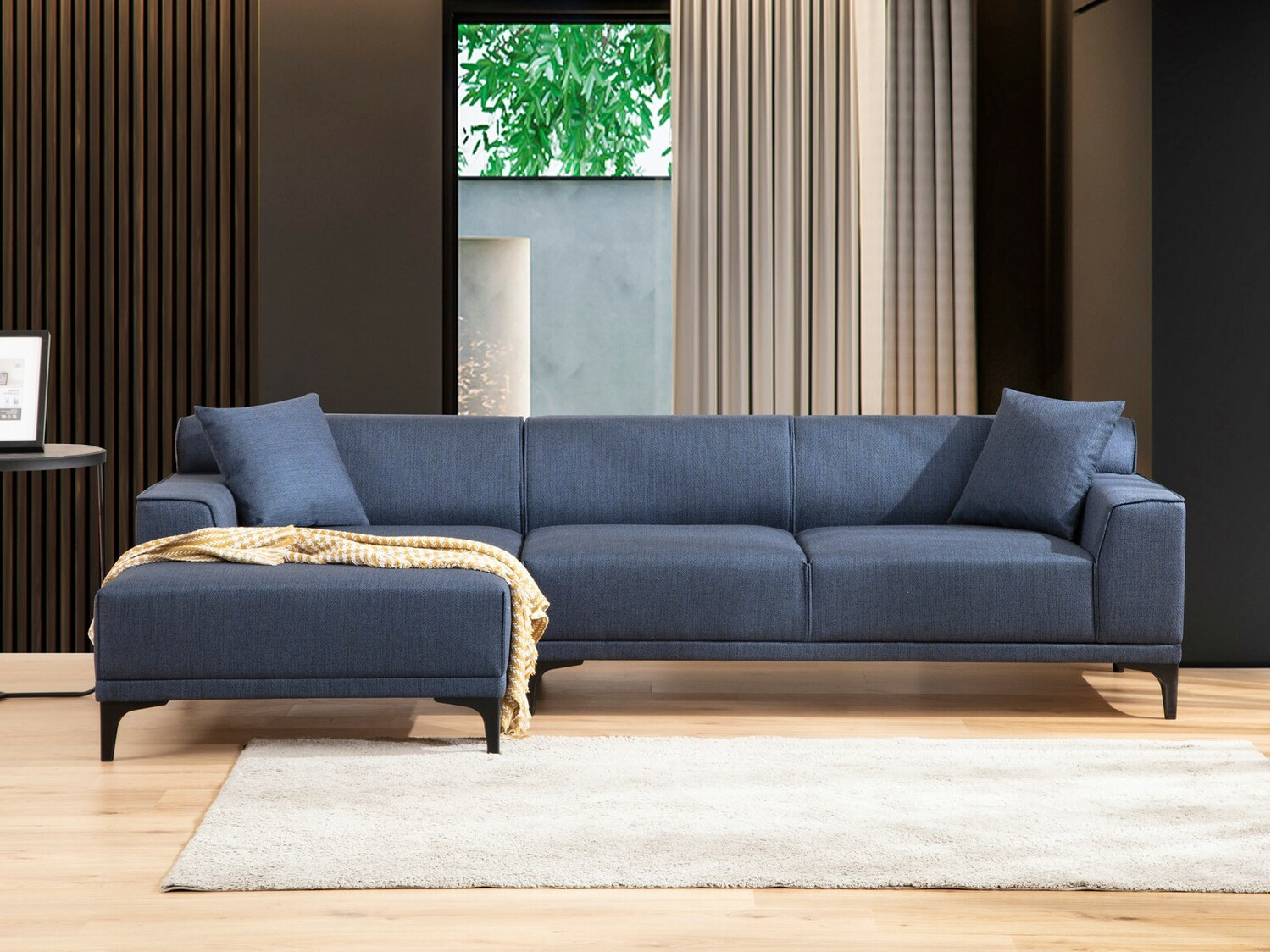 Sofá rinconero Altadena 136 (Azul oscuro)