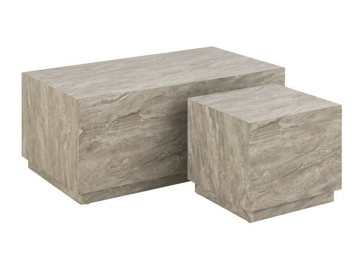 Conjunto mesa de centro Norsica 894 (Mármol gris)