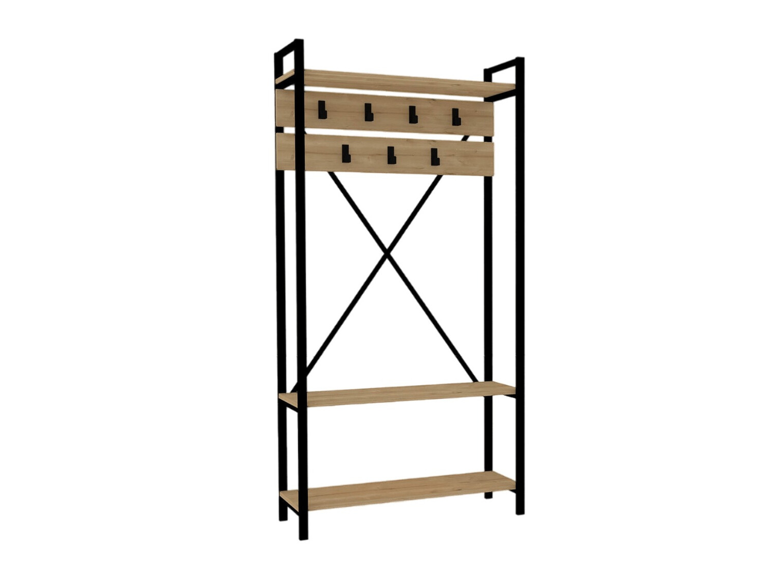 Perchero Kailua 2126 (Roble + Negro)