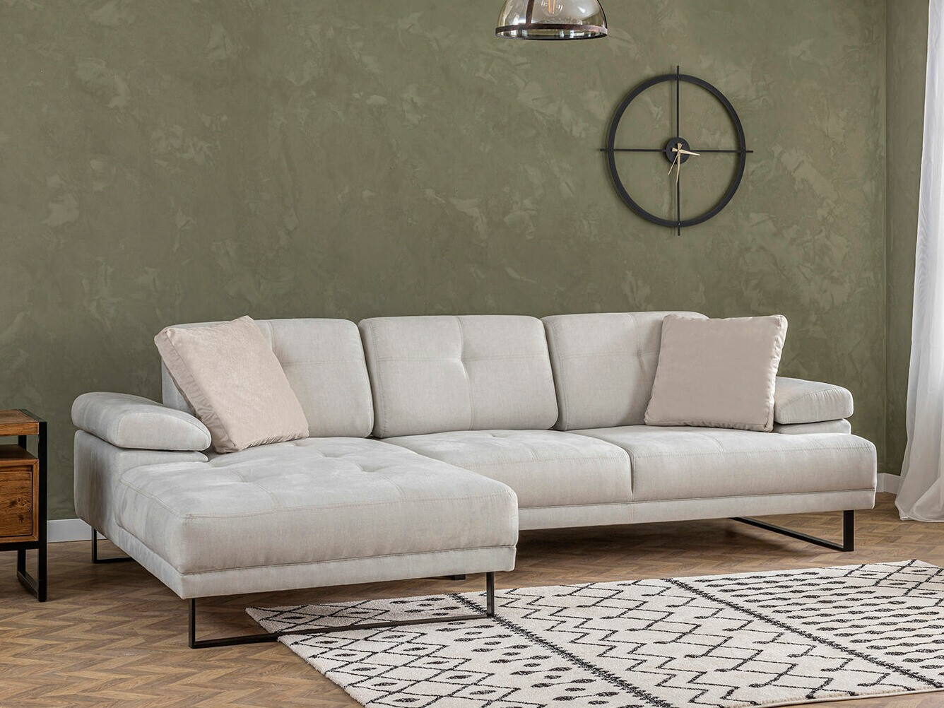 Sofá rinconero Altadena 141 (Crema)