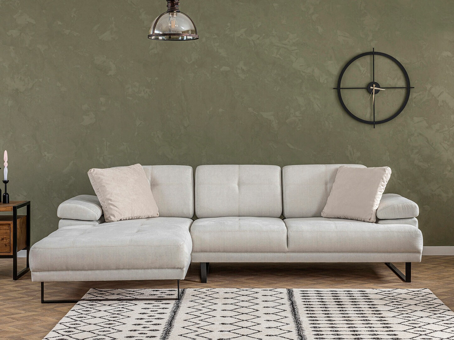 Sofá rinconero Altadena 141 (Crema)