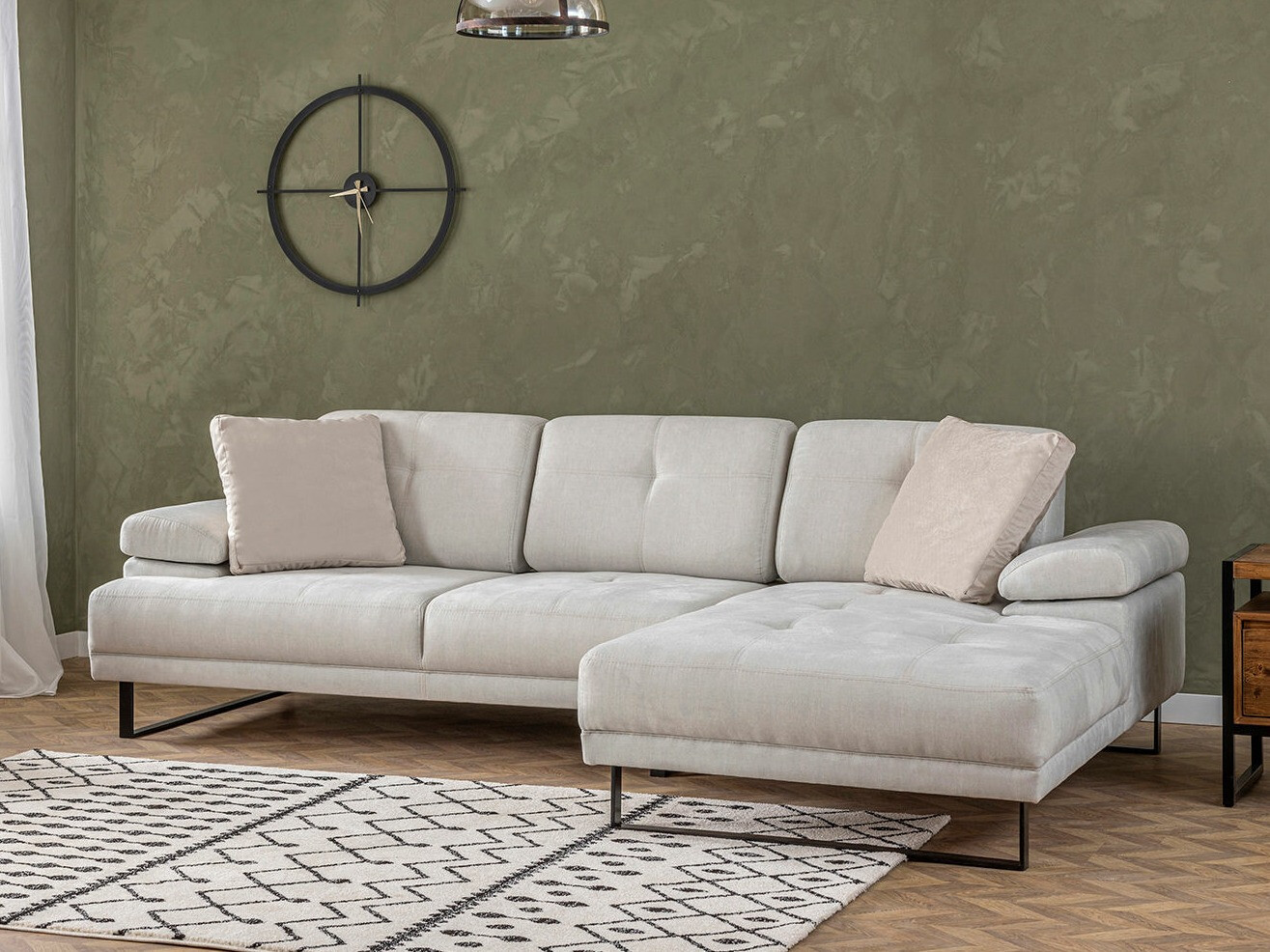 Sofá rinconero Altadena 141 (Crema)