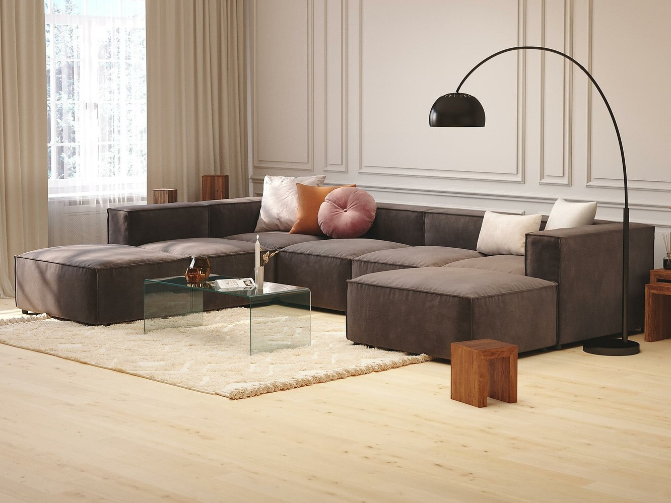 Sofá rinconero modular Torbalo 107 (Monolith 95)