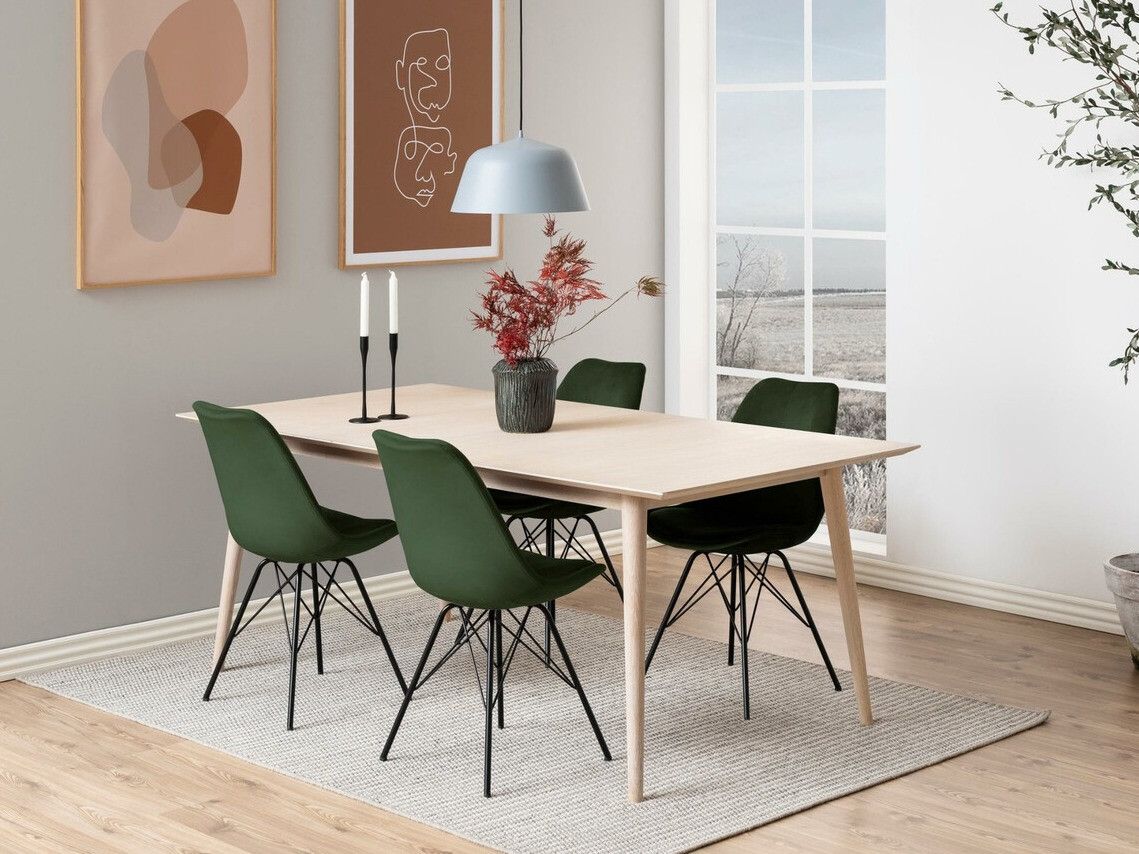 Conjunto de comedor Norsica 330 (Verde oscuro + Negro)