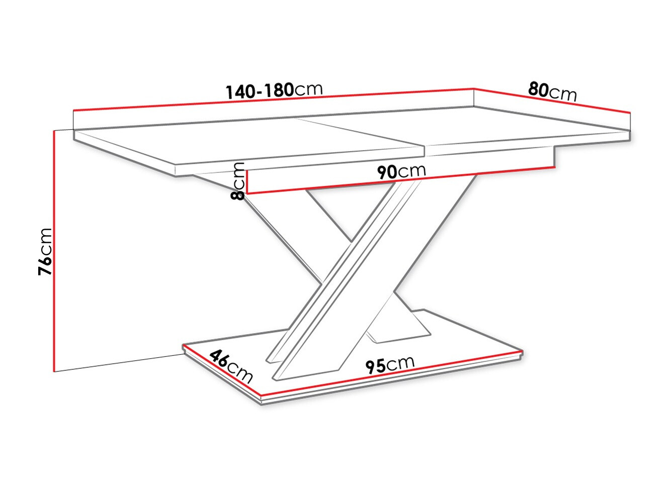 Mesa Decium (Blanco + Hormigón)