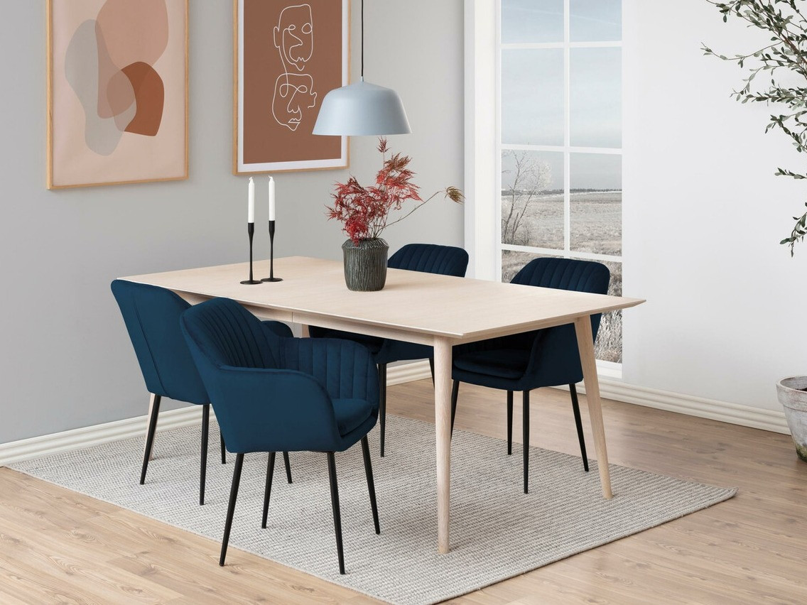 Conjunto de comedor Norsica 513 (Azul oscuro + Negro)