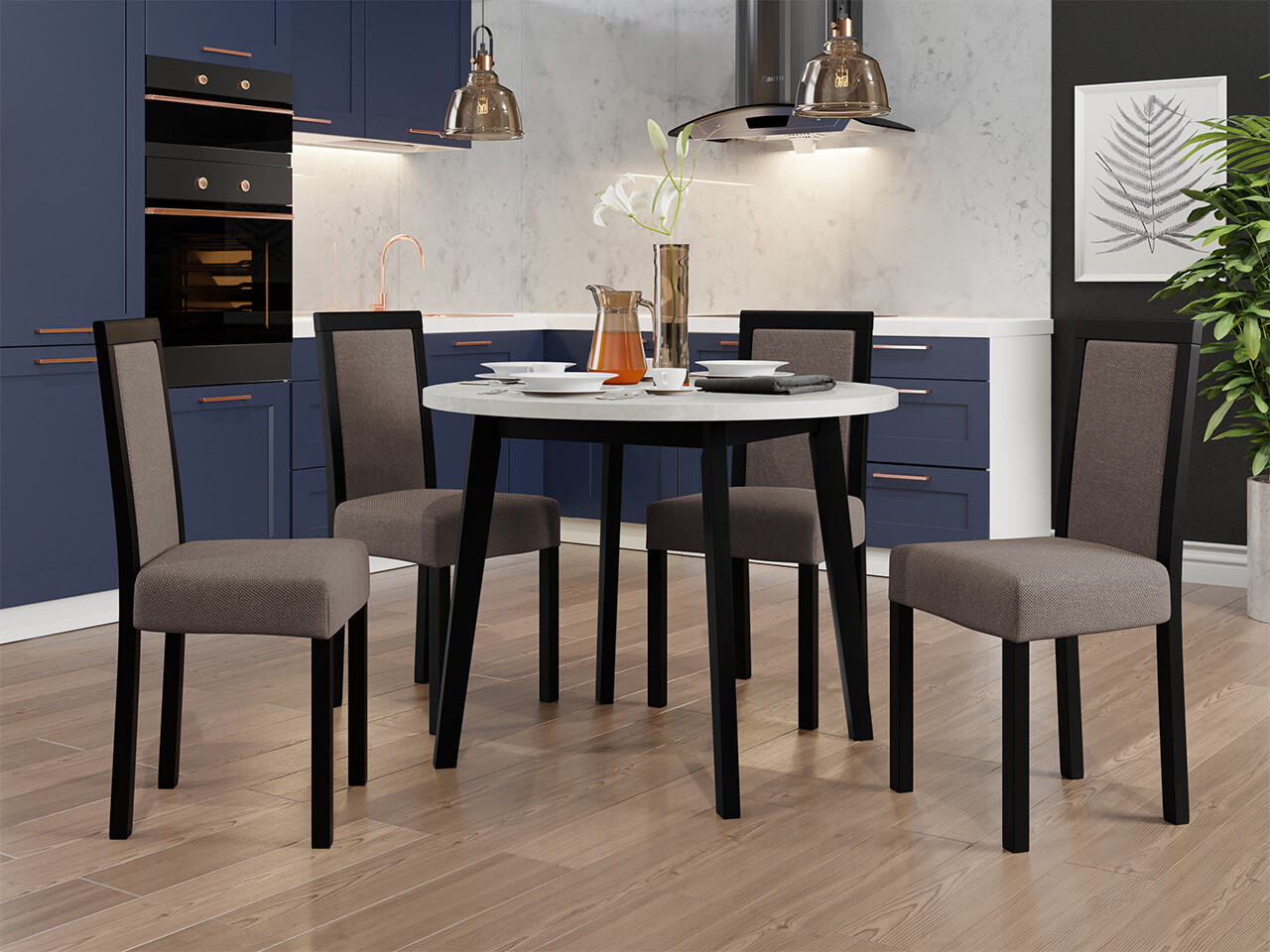 Conjunto de mesas y sillas para comedor Victorville 304 (Hygge 20)