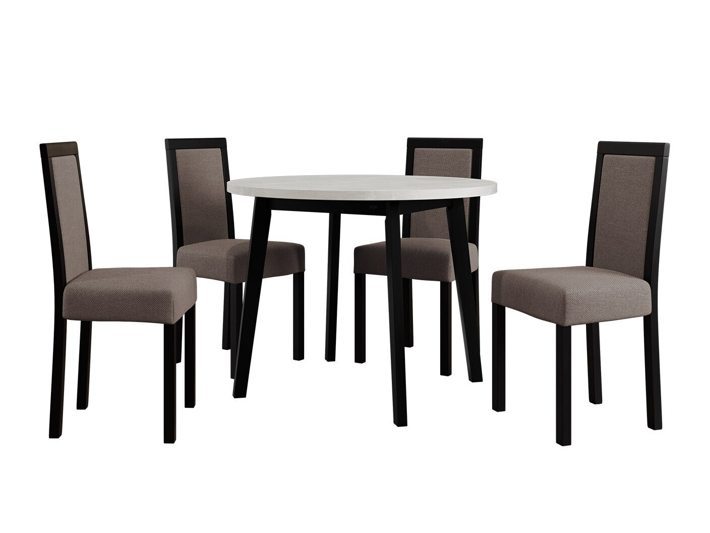 Conjunto de mesas y sillas para comedor Victorville 304 (Negro)