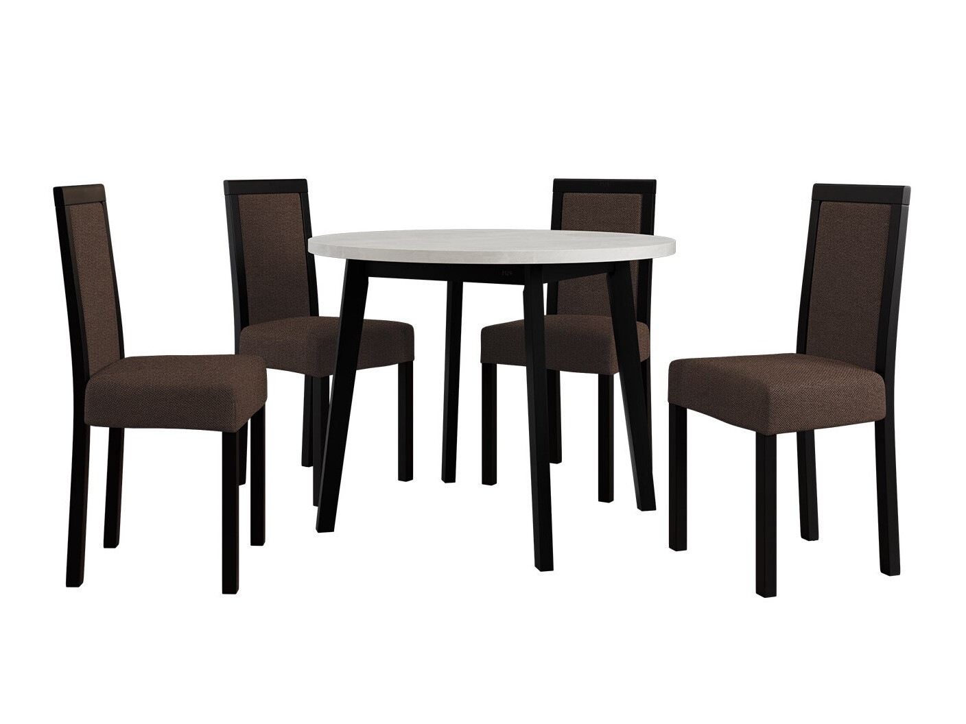 Conjunto de mesas y sillas para comedor Victorville 304 (Negro)