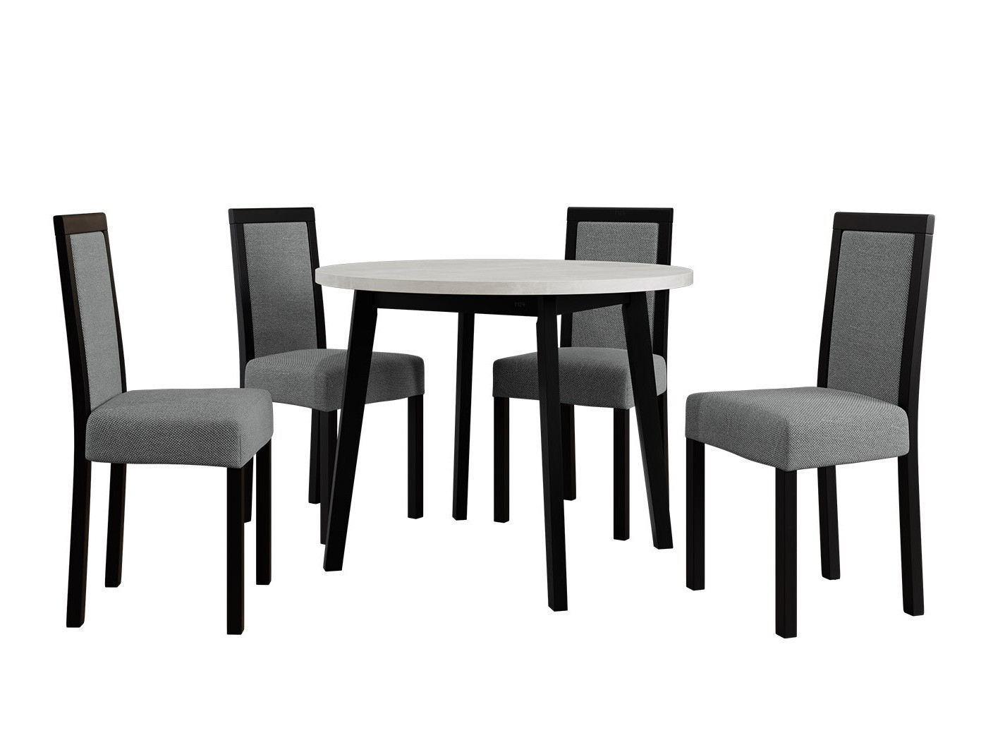 Conjunto de mesas y sillas para comedor Victorville 304 (Negro)