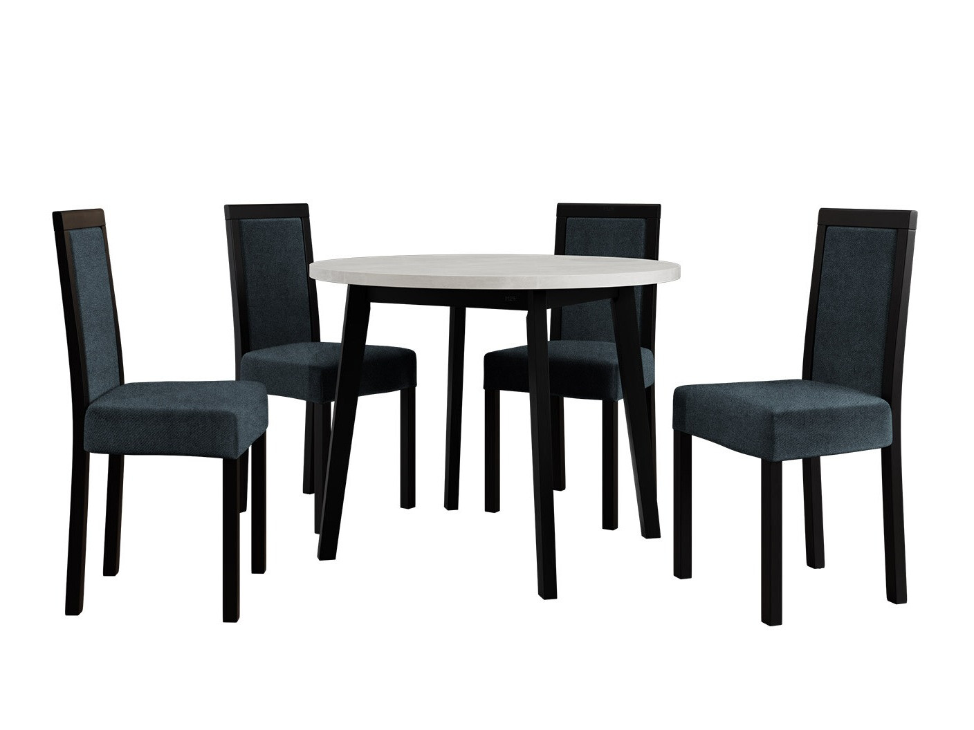 Conjunto de mesas y sillas para comedor Victorville 304 (Negro)