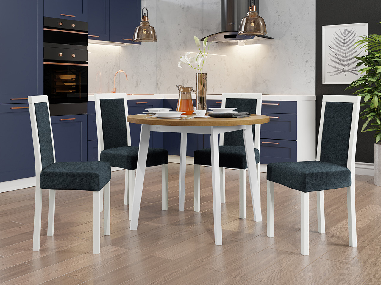 Conjunto de comedor Victorville 306 (Blanco)