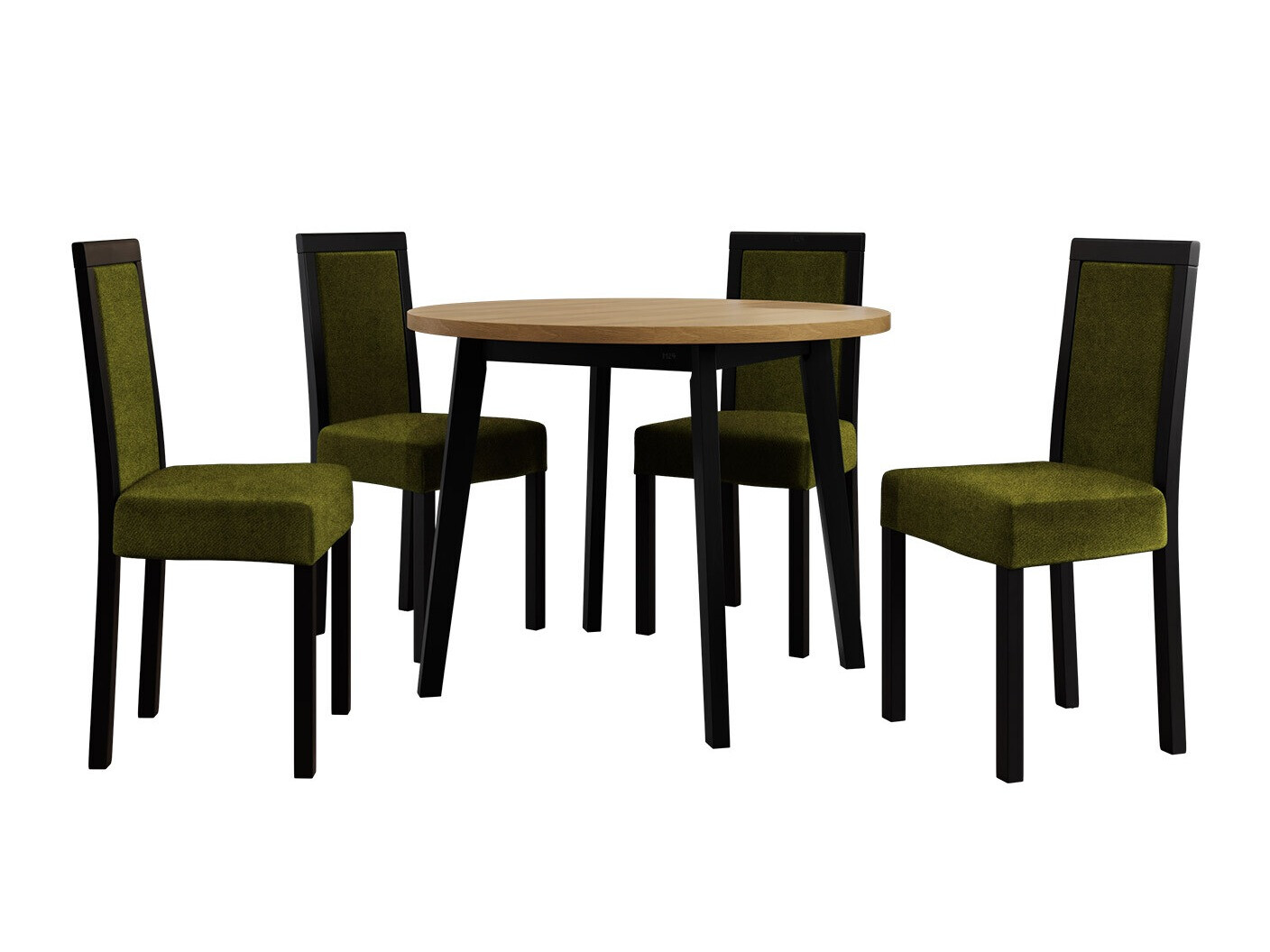 Conjunto de mesas y sillas para comedor Victorville 306 (Negro)