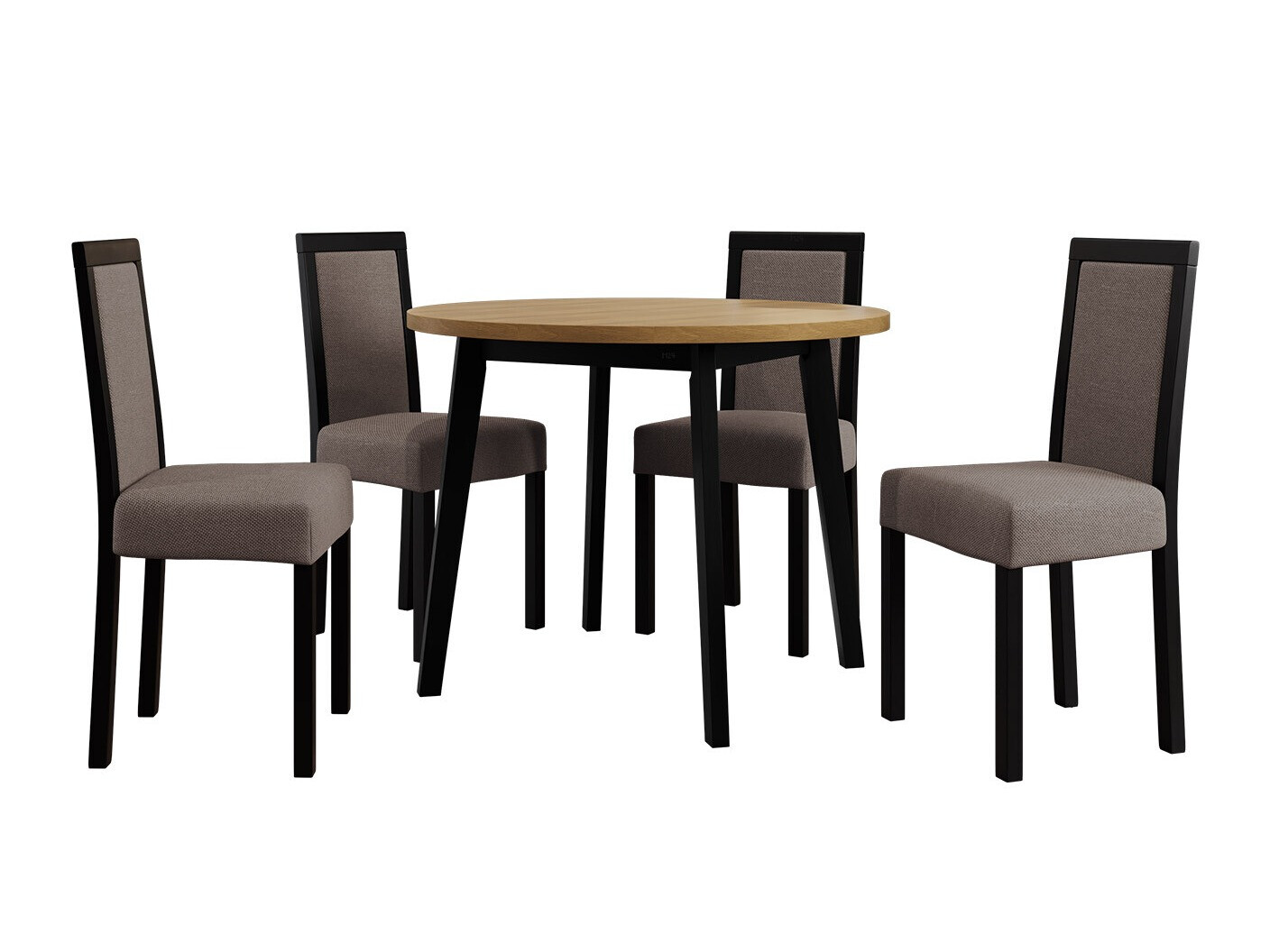 Conjunto de mesas y sillas para comedor Victorville 306 (Negro)