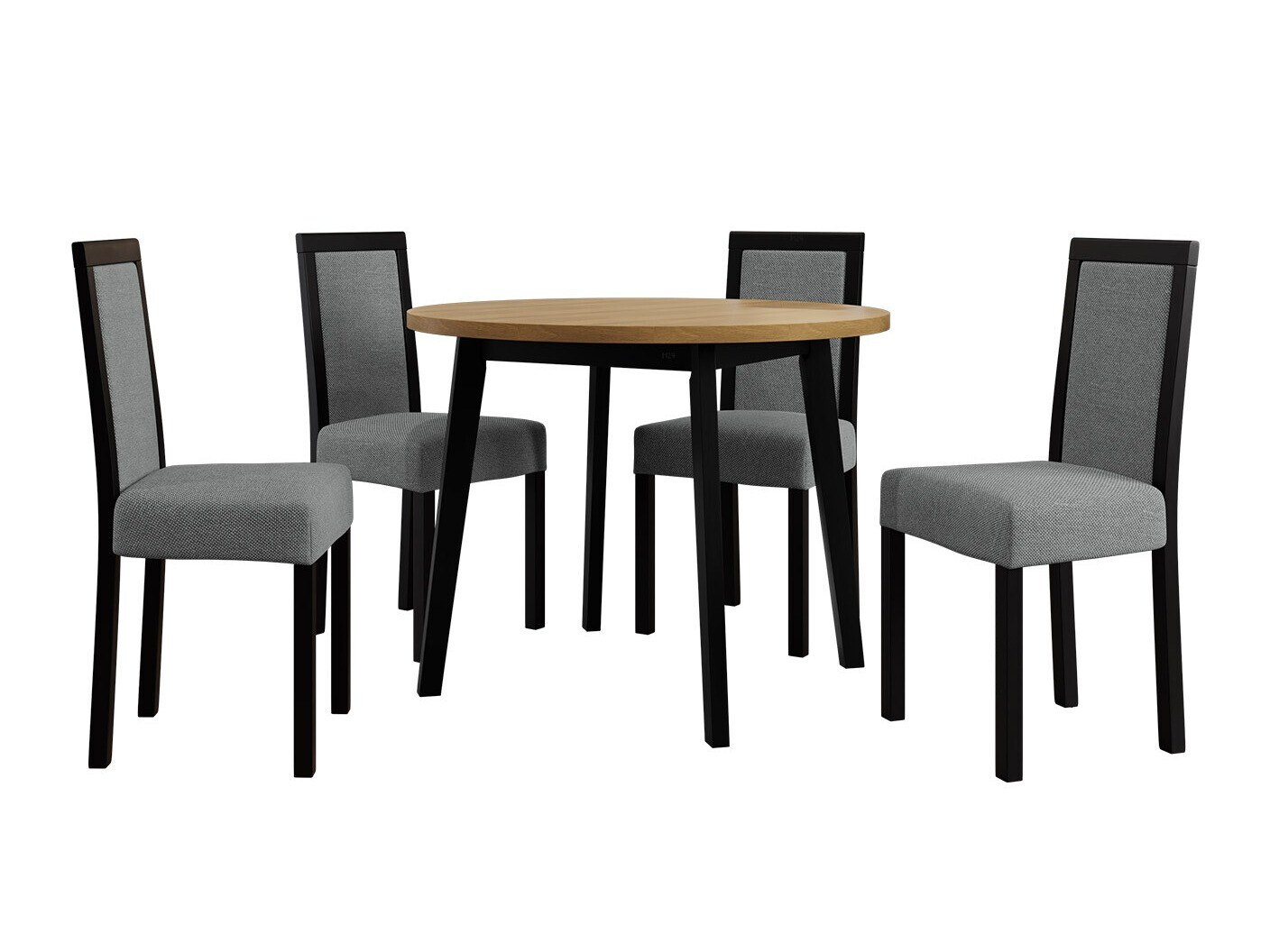 Conjunto de mesas y sillas para comedor Victorville 306 (Negro)
