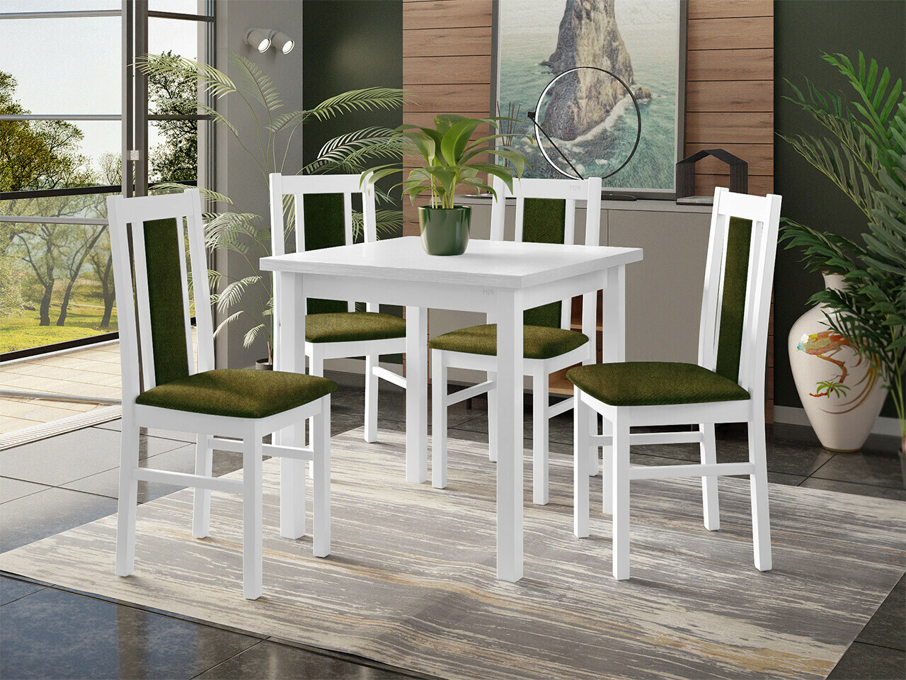 Conjunto de comedor Victorville 310 (Blanco)